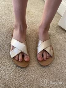 img 7 attached to Стильные и удобные сандалии на плоской подошве без застежек для женщин: Повседневная модная летняя обувь LUFFYMOMO'S