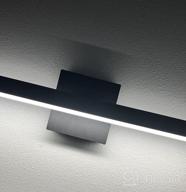 img 1 attached to Modern LED Bathroom Vanity Light Fixture In Matte Black Aluminum With 31.5-Inch Bar Design Over Mirror - 20W 6000K Wall Sconce Lighting By Joossnwell review by Mohammed Prude