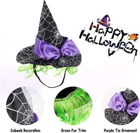 img 2 attached to 🎃 Halloween Costume Cat Hat: Enjoy Cat Wizard Hat, Puppy Witch Hat, Dog Wig for Cosplay and Sorcery