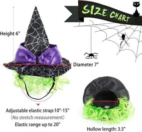 img 1 attached to 🎃 Halloween Costume Cat Hat: Enjoy Cat Wizard Hat, Puppy Witch Hat, Dog Wig for Cosplay and Sorcery