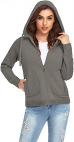 img 1 attached to Winter Sherpa-Lined Hoodie For Women With Four Pockets And Reversible Design - Zip-Up Fleece Sweatshirt Coat Jacket By Safort
