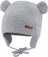 bestjybt baby hat cute bear infant toddler earflap fleece lined beanie warm caps for fall winter логотип