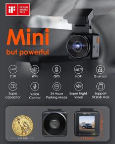 img 3 attached to Capture Every Moment On The Road With Vantrue E1 Mini Dash Cam: 2.5K, GPS, WiFi, Voice Control, Night Vision, 24-Hr Parking Mode & More!
