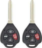 🔑 keyless2go replacement keyless entry remotes for 2011 toyota camry hyq12bby - includes 2 new remote car keys with g chip logo