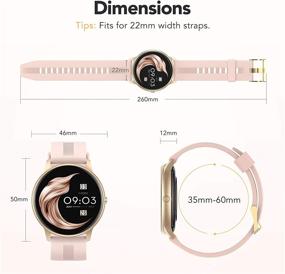 img 1 attached to 🌸 AGPTEK Women's Smart Watch, LW11 - IP68 Waterproof Activity Tracker with Heart Rate Monitor, Pedometer, Sleep Monitor - Full Touch Color Screen for Android and iOS Phones, Pink