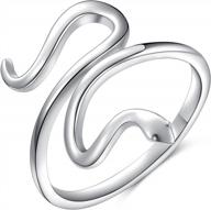 women's adjustable spoon ring in s925 sterling silver with alphm snake design for fashionable and elegant jewelry look logo