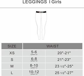 img 3 attached to RHTO Leggings Printed Stretch Athletic Girls' Clothing : Leggings