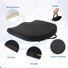 img 1 attached to Ultimate Comfort And Support: Tsumbay Memory Foam Seat Cushion For Home, Office, And Car