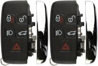keyless remote car key shell case - compatible with land rover (kobjtf10a) - set of 2 logo