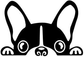 img 2 attached to 🐶 Doran Terrier Decorative Stickers with Playful Peeking Design