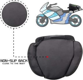 img 2 attached to 🏍️ KaTur Motorcycle Backseat Tank Bag: Waterproof PU Leather Storage Saddle Bag for Motorbikes - Black