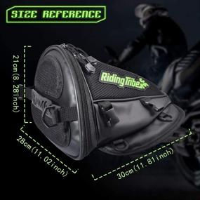 img 4 attached to 🏍️ KaTur Motorcycle Backseat Tank Bag: Waterproof PU Leather Storage Saddle Bag for Motorbikes - Black