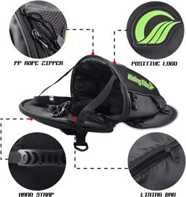 img 3 attached to 🏍️ KaTur Motorcycle Backseat Tank Bag: Waterproof PU Leather Storage Saddle Bag for Motorbikes - Black