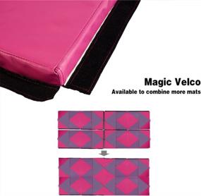 img 2 attached to 4'X8'X2'' Folding Gymnastics Mat For Home Workout - Ideal Floor Mat For Aerobics, Tumbling And Exercise At Your Home Gym - ZENOVA