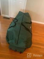 img 1 attached to Extra Large Heavy Duty Rolling Christmas Tree Storage Bag With Wheels And Handles - Fits 9 Ft Disassembled Trees, 600D Oxford Material, 28" H X 16.5" W X 60" L, Green Color review by Marc Farrell