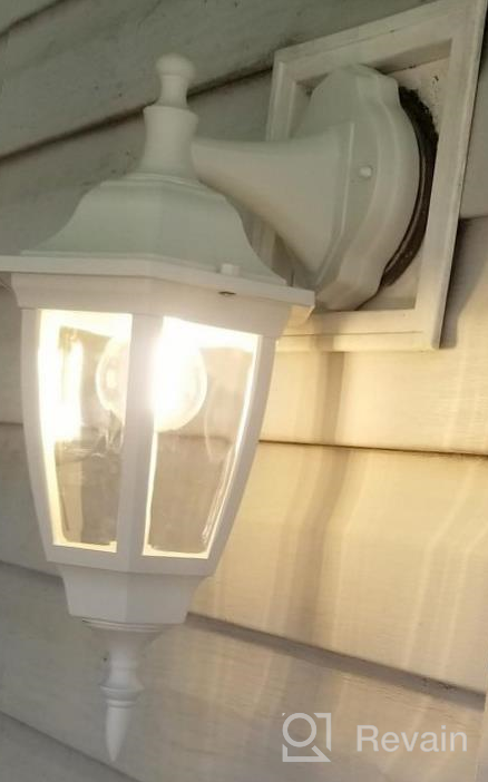 img 1 attached to 🏡 Fudesy Outdoor Wall Lantern 2-Pack - White Exterior Waterproof Wall Sconce Light Fixture for Garage, Patio, Yard - Front Porch Light Wall Mount with Bulb Included (FDS2542EW) review by Rail Basri