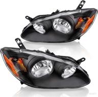 headlight 2003 2008 headlamps replacement reflector logo