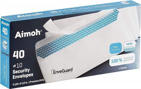 img 4 attached to 40 #10 Security Tinted Self-Seal Envelopes - No Window, 24 LB White EnveGuard Size 4-1/8 X 9-1/2 Inches - 40 Count (34140)