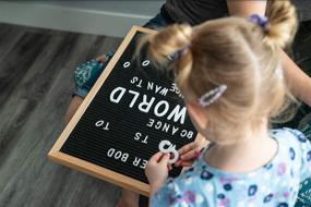 img 1 attached to 12X18 Letter Board Set - 690 PRECUT Letters, Stand, Cursive Words & Upgraded Wooden Sorting Tray (Black)