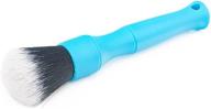 🔵 detail factory synthetic small detailing brush - ultra-soft bristles for scratch-free cleaning of instrument panels, emblems, and more - blue, one short handle logo