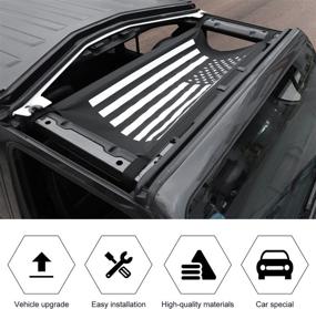 img 2 attached to RT-TCZ Car Roof Cargo Net Hammock For Jeep Wrangler YJ TJ JK JKU JL JLU &Amp