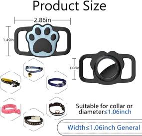 img 3 attached to Lopnord Airtag Dog Collar Holder: Waterproof Silicone Case, 2 Pack Airtags Dog Tag Collar for Apple Air Tag GPS - Pet Dog Cat Collar Backpack Protection Included!