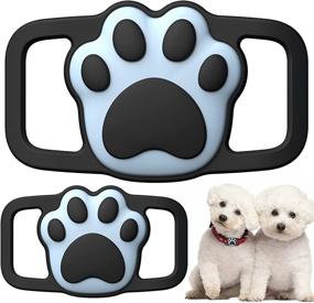 img 4 attached to Lopnord Airtag Dog Collar Holder: Waterproof Silicone Case, 2 Pack Airtags Dog Tag Collar for Apple Air Tag GPS - Pet Dog Cat Collar Backpack Protection Included!