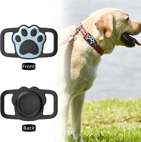 img 1 attached to Lopnord Airtag Dog Collar Holder: Waterproof Silicone Case, 2 Pack Airtags Dog Tag Collar for Apple Air Tag GPS - Pet Dog Cat Collar Backpack Protection Included!