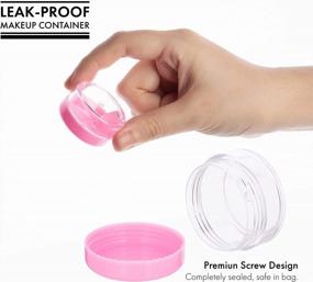 img 1 attached to Set Of 40 Pink Plastic Cosmetic Containers With Lids - 10G Size For Lotion, Creams, Toners, Lip Balms, Makeup Samples - BPA-Free Jars Ideal For Storage And Travel