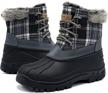 ashion women's waterproof duck boots - perfect for snow, combat and rain logo