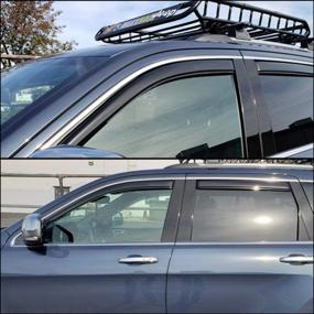 img 1 attached to 🚙 Lightronic WV194252 in-Channel Side Window Visors for 2011-2021 Jeep Grand Cherokee - Dark Smoke, Shatterproof, 4 PCS Set: Ultimate Rain Guard & Deflector