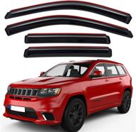 🚙 lightronic wv194252 in-channel side window visors for 2011-2021 jeep grand cherokee - dark smoke, shatterproof, 4 pcs set: ultimate rain guard & deflector логотип