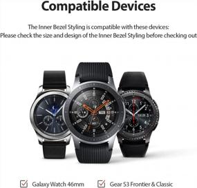 img 3 attached to Stainless Steel Inner Bezel Styling Cover For Galaxy Watch 46Mm & Gear S3 - Anti-Scratch Protection With Bezel Ring Adhesive [GW-46-IN-03]