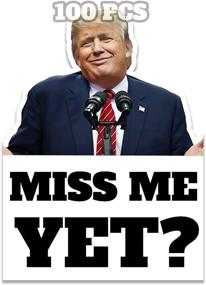 img 4 attached to 100 Pcs Trump Miss Me Yet Hilarious Stickers, Perfect for Car Bumper, Motorcycle Helmet, Gas Pump, Laptop, and Window Decoration.