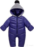 ohrwurm unisex baby winter snowsuit with zippered hood | soft jumpsuit romper | one-piece design logo