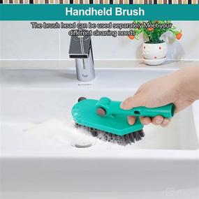 img 2 attached to 🧹 SUKESIAI Cleaning Brush: 48 Inch Long Handle with Hook - Shower, Tub, and Tile Scrubber for effective Bathroom Cleaning