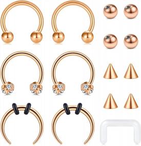img 4 attached to Stylish MODRSA Septum Rings In Silver, Black, And Rose Gold For Men And Women - 16G Stainless Steel Horseshoe Septum Jewelry With Captive Bead Ring And Hoop Design In 8Mm And 10Mm Sizes