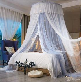 img 3 attached to Mengersi Double Canopy String Drapes with Netting for Kids - Ideal for Home Store