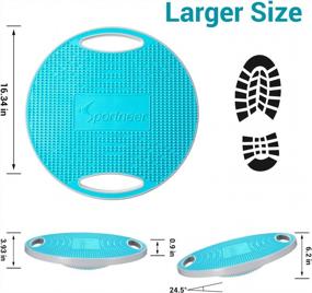 img 2 attached to Portable Wobble Balance Board By Sportneer - Ideal For Physical Therapy, Core Training, Home Gym Workouts, Standing Desks, And More - Non-Slip TPE Bump Surface For Improved Stability