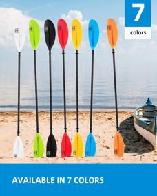 img 1 attached to Adjustable And Fixed Kayak Paddle With Carbon Shaft: OCEANBROAD 86-94In/220-240CM Kayaking Oar, Including Paddle Leash - 1 Piece