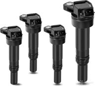 🔥 premium ignition coil pack set of 4 for hyundai elantra 2011-2016 tucson 2014-2020, kia forte 2014-2016 soul 2012-2019 1.8l 2.0l engines логотип