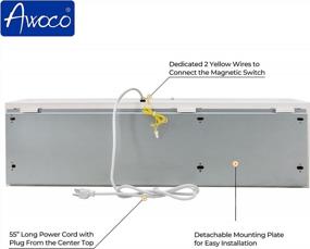 img 1 attached to Awoco 60-дюймовая сверхмощная 2-скоростная воздушная завеса для коммерческих помещений 2100 куб. футов в минуту, сертифицирована UL, 120 В, без обогрева, с простым в установке магнитным переключателем