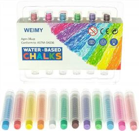 img 4 attached to 12 Pack Of WEIMY Non-Toxic Twistable Chalk With 1.0Mm Tip - Dustless Colored Chalk For Art, Drawing, And Writing On Chalkboards And Blackboards - Ideal For Kids And Children