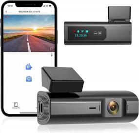 img 4 attached to 2.5K WiFi 1600P Dash Cam I03 - Full HD Car Camera Front, Loop Recording, APP Control, Night Vision, 24H Parking Monitor 64GB Max