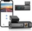 2.5k wifi 1600p dash cam i03 - full hd car camera front, loop recording, app control, night vision, 24h parking monitor 64gb max logo