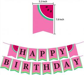 img 1 attached to Watermelon Theme First Birthday Party Supplies - Happy Birthday Banner, Foil And Latex Confetti Balloons, Pink And Green Decorations For Summer Fruit Themed Celebration
