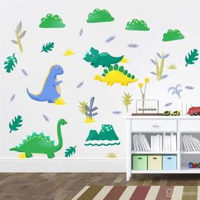 img 4 attached to BUCKOO Funny Dinosaur Wall Decals