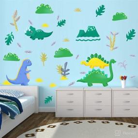 img 3 attached to BUCKOO Funny Dinosaur Wall Decals