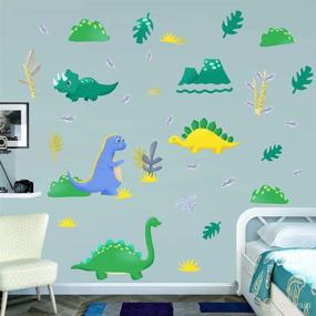 img 1 attached to BUCKOO Funny Dinosaur Wall Decals