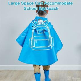 img 1 attached to 🌈 Playful and Protective Kids Rain Wear: 3D Cartoon Toddler Raincoat Jacket Poncho for Boys and Girls